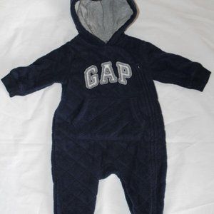 Baby Gap 3-6 months Blue Fleece Bunting
